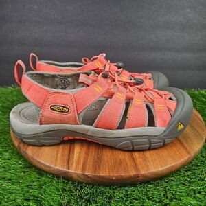KEEN Womens Orange H2 Newport Hiking Water Closed Toe Sport Sandal Womens Sz 9